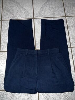 Abercrombie & Fitch Navy Pleated Front Dress Pants